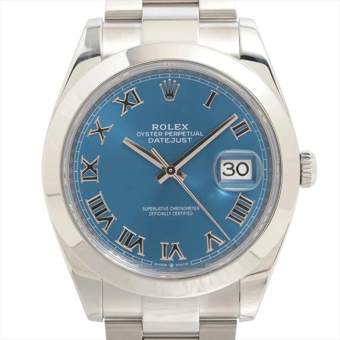 ROLEX DATEJUST SS AZZURRO BLUE: Rolex Datejust SS Azzurro blue Brand: Rolex Type/Style: Wristwatch Material: SS Color: Dial Color Azzurro Blue Size: Case:W1.6 x H1.6inch / W41 x H41 Circumference of Wrist:7.1inch / 18 Accessories: