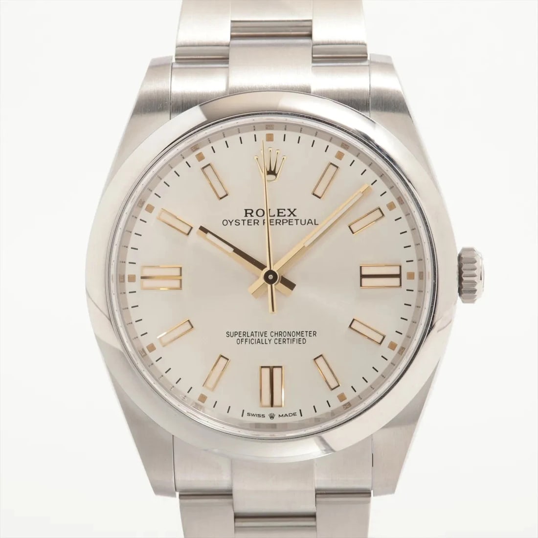 ROLEX OYSTER PERPETUAL SS SILVER (1 of 4)