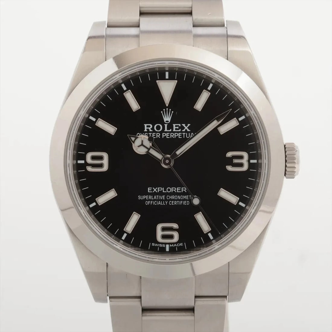 ROLEX EXPLORER SS BLACK: Rolex Explorer SS black Brand: Rolex Type/Style: Wristwatch Material: SS Color: Dial Color Black Size: Case:W1.2 x H1.2inch / W39 x H39 Circumference of Wrist:6.5inch / 16.5 Accessories: None