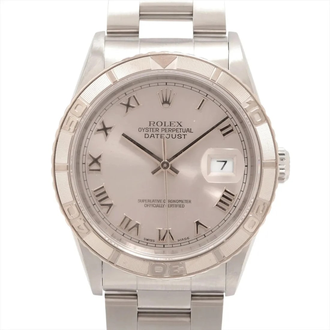 ROLEX DATEJUST THUNDERBIRD SS?WG SILVER: Rolex Datejust Thunderbird SS?WG Silver Brand: Rolex Type/Style: Wristwatch Material: SS?WG Color: Dial Color Silver Size: Case:W1.2 x H1.2inch / W36 x H36 Circumference of Wrist:7.5inch / 19 Acce