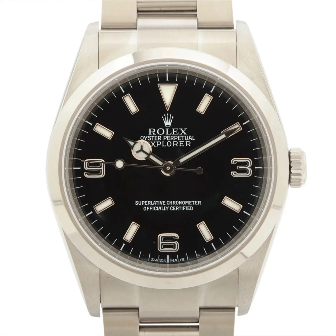 ROLEX EXPLORER SS BLACK: Rolex Explorer SS black Brand: Rolex Type/Style: Wristwatch Material: SS Color: Dial Color Black Size: Case:W1.2 x H1.2inch / W36 x H36 Circumference of Wrist:7.1inch / 18 Accessories: None