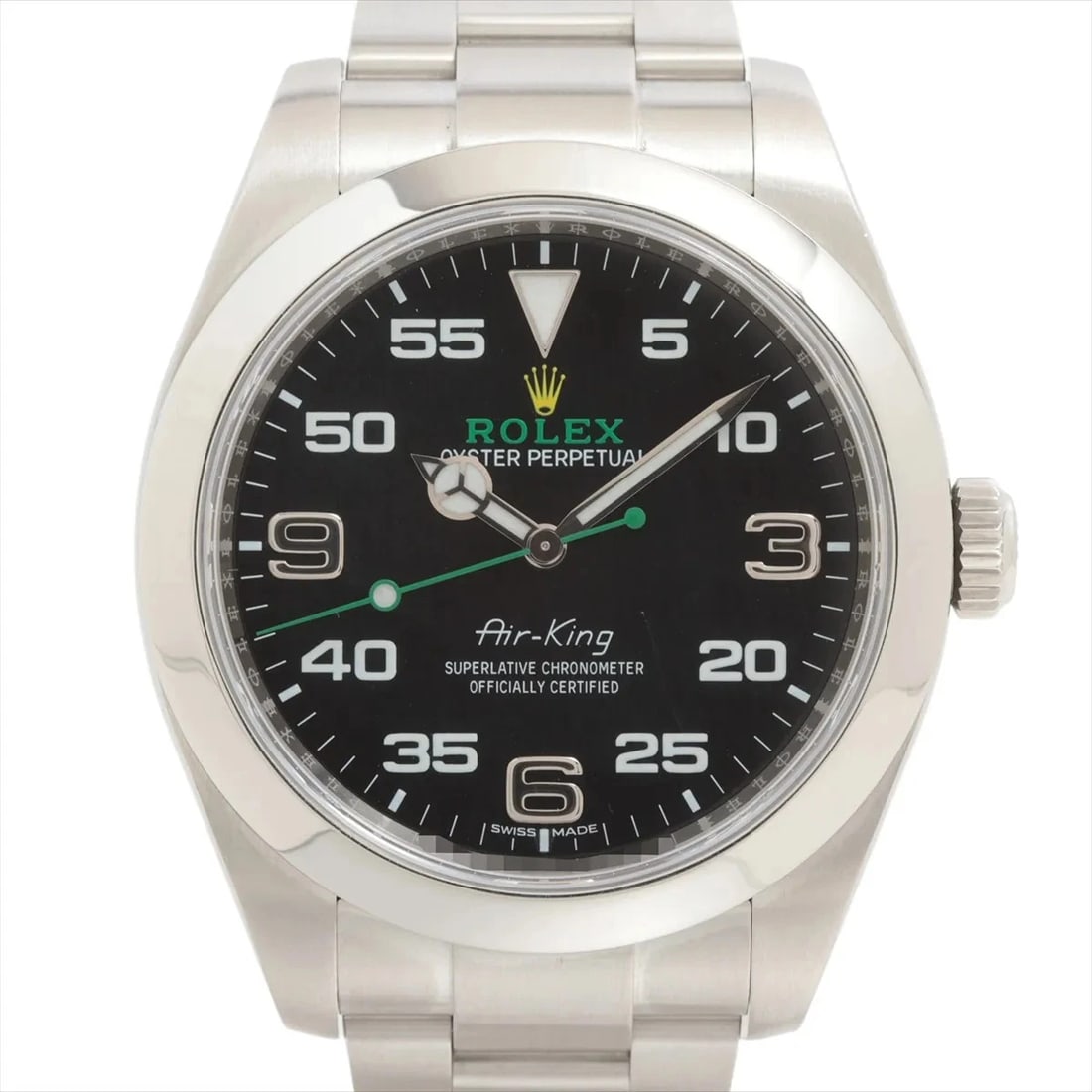 ROLEX AIR-KING SS BLACK: Rolex Air-King SS black Brand: Rolex Type/Style: Wristwatch Material: SS Color: Dial Color Black Size: Case:W1.6 x H1.6inch / W40 x H40 Circumference of Wrist:6.3inch / 16 Accessories: None