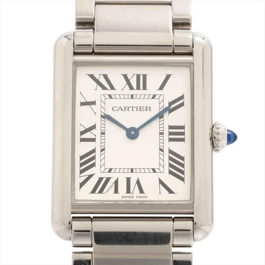CARTIER TANK MUST SS QZ SILVER: Cartier tank Must SS QZ Silver Brand: Cartier Type/Style: Wristwatch Material: SS Color: Dial Color Silver Size: Case:W0.8 x H1.2inch / W26 x H34 Circumference of Wrist:6.9inch / 17.5 Accessories: