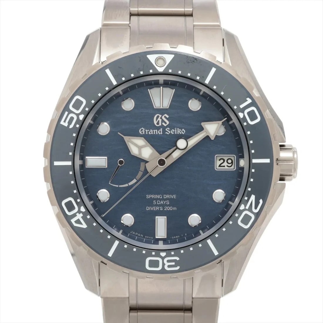 GRAND SEIKO EVOLUTION COLLECTION SPRING DRIVE: Grand Seiko EVOLUTION Collection Spring Drive Brand: Grand Seiko Type/Style: Wristwatch Material: SS?TI Color: Dial Color Blue Size: Case:W1.6 x H2.0inch / W43.8 x H51.5 Circumference of