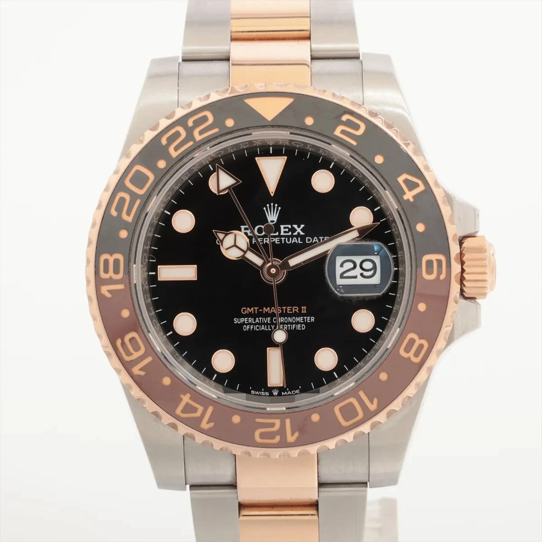 ROLEX GMT MASTER PG?SS BLACK: Rolex GMT Master PG?SS black Brand: Rolex Type/Style: Wristwatch Material: PG?SS Color: Dial Color Black Size: Case:W1.6 x H1.6inch / W40 x H40 Circumference of Wrist:6.5inch / 16.5 Accessories: N