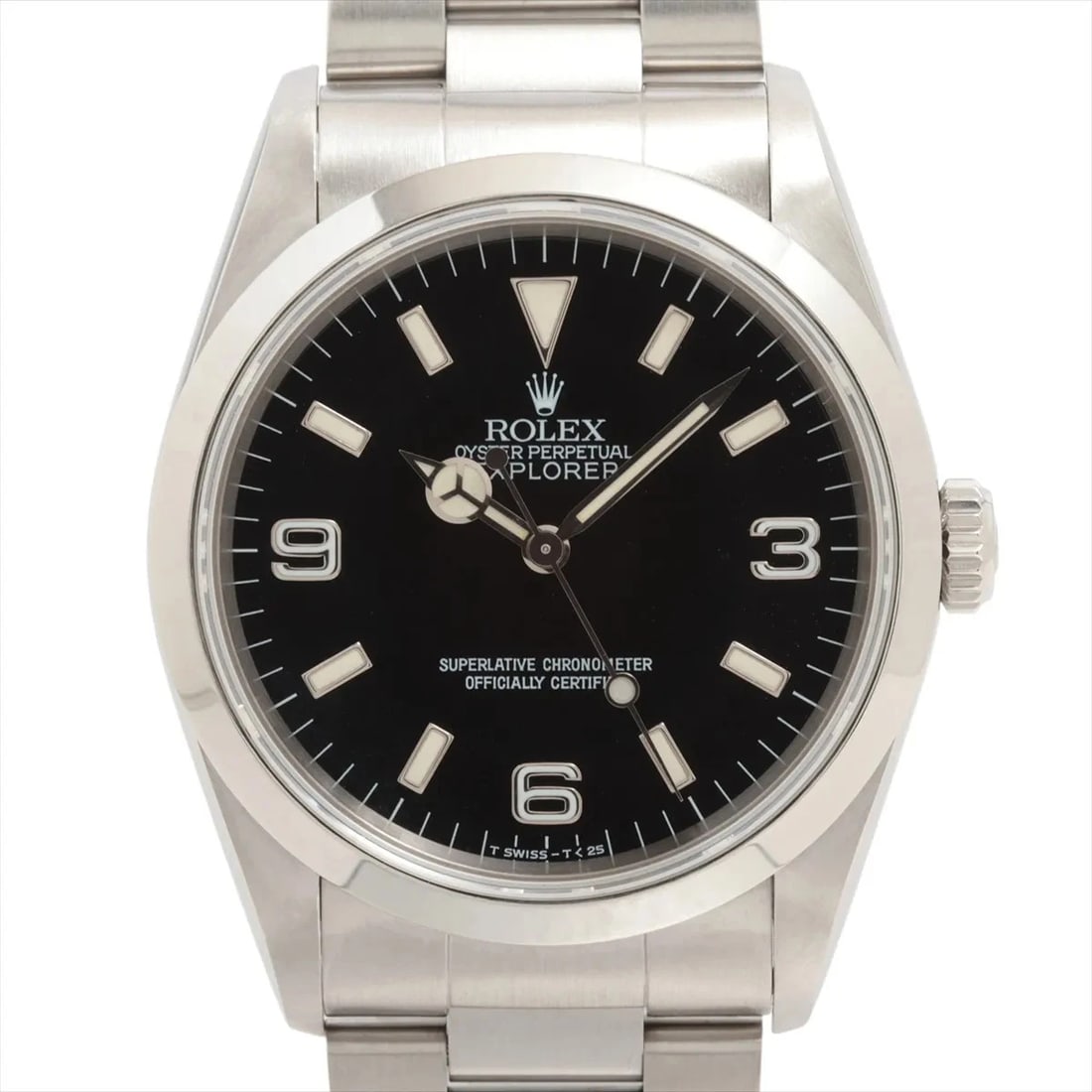 ROLEX EXPLORER SS BLACK: Rolex Explorer SS black Brand: Rolex Type/Style: Wristwatch Material: SS Color: Dial Color Black Size: Case:W1.2 x H1.2inch / W36 x H36 Circumference of Wrist:7.9inch / 20 Accessories: None