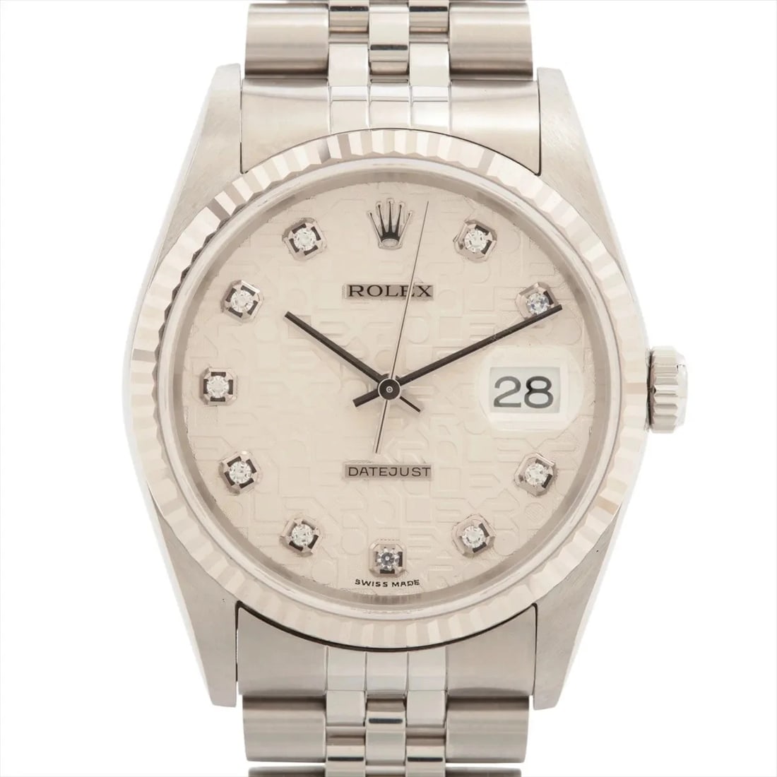 ROLEX DATEJUST SS?WG SILVER ENGRAVED COMPUTER: Rolex DATEJUST SS?WG Silver engraved computer Brand: Rolex Type/Style: Wristwatch Material: SS?WG Color: Dial Color Silver carving computer Size: Case:W1.2 x H1.2inch / W36 x H36 Circumference of