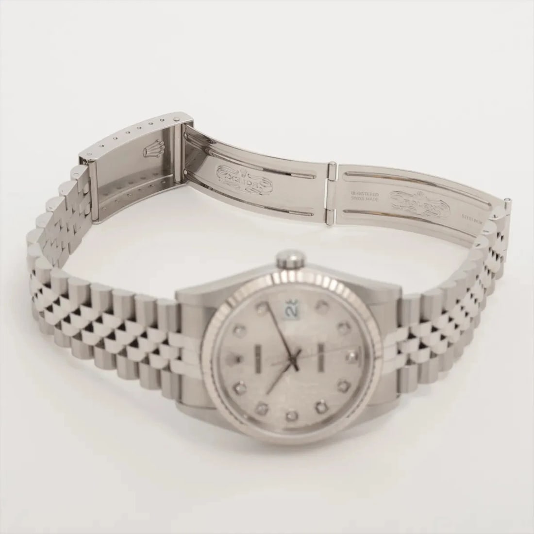 ROLEX DATEJUST SS?WG SILVER ENGRAVED COMPUTER - 4