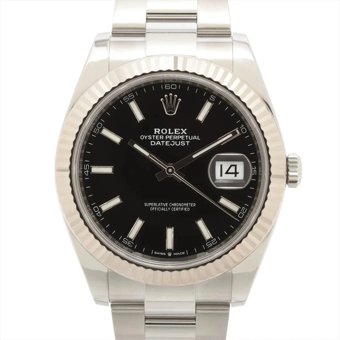 ROLEX DATEJUST SS?WG BRIGHT BLACK: Rolex Datejust SS?WG bright blacK Brand: Rolex Type/Style: Wristwatch Material: SS?WG Color: Dial Color bright black Size: Case:W1.6 x H1.6inch / W41 x H41 Circumference of Wrist:7.3inch / 18.5