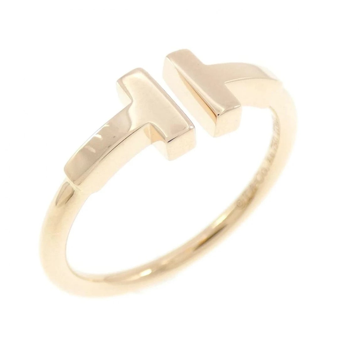 TIFFANY T WIRE RING 750 PINK GOLD: Tiffany T Wire Ring 750 Pink Gold Brand: Tiffany & Co. Type/Style: Ring Material: 750 Pink Gold, Color: Pink Gold Size: US 6 Accessories: None Accessories Notice: When purchasing pre-owned goods,