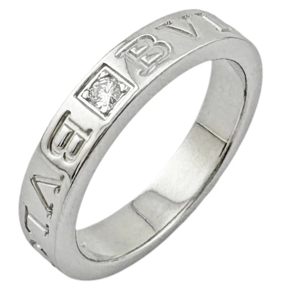 BVLGARI RING 18K WHITE GOLD DIAMOND: Bvlgari Ring 18K White Gold Diamond Brand: Bvlgari Type/Style: Ring Material: 18K White Gold, Main Stone Natural Color: White Gold Size: US 6.5 Accessories: None Accessories Notice: When p