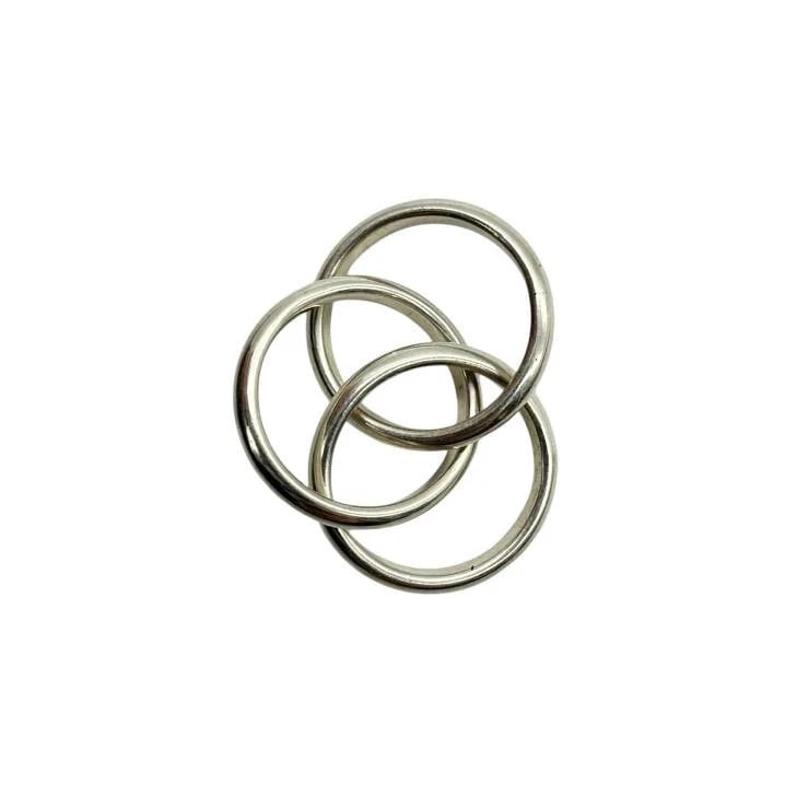 TIFFANY & CO. TRIPLE TRINITY SILVER RING - 3