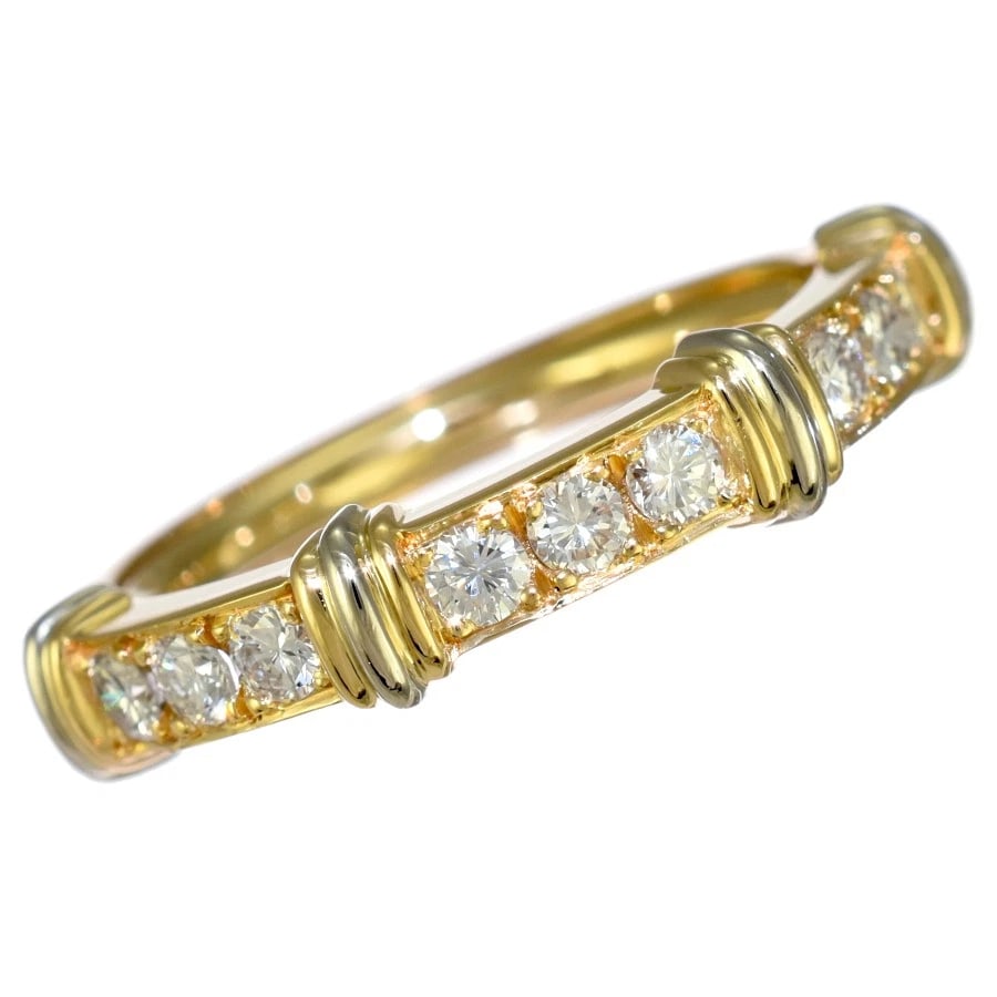 CARTIER CONTESSA RING 18K YELLOW GOLD HALF DIAMOND: Cartier Contessa Ring 18K Yellow Gold Half Diamond Brand: Cartier Type/Style: Ring Material: 18K Yellow Gold, Main Stone Natural Color: Yellow Gold Size: US 6 Accessories: None Accessories