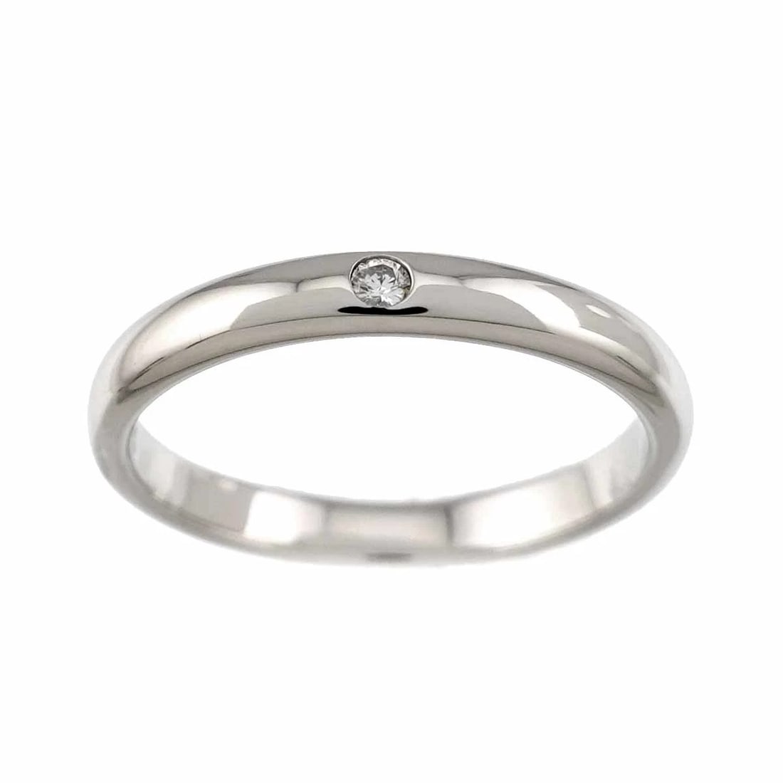 TIFFANY & CO. STACKING BAND RING DIAMOND: Tiffany & Co. Stacking Band Ring Diamond Brand: Tiffany & Co. Type/Style: Ring Material: PT950, Main Stone Natural Color: Silver Size: US 7.5 Accessories: None Accessories Notice: When pur