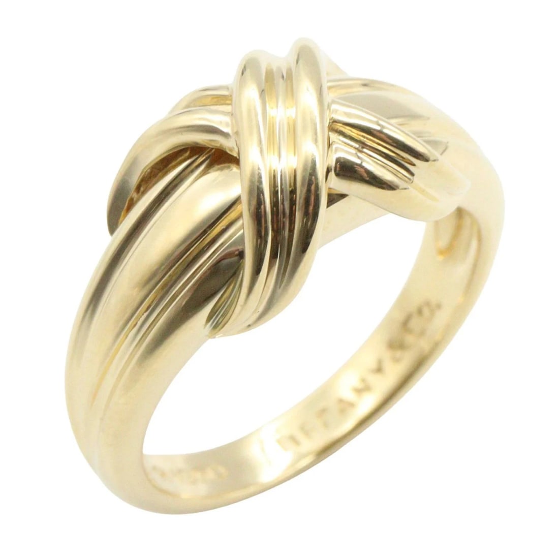 TIFFANY & CO. SIGNATURE RING K18 YELLOW GOLD: Tiffany & Co. Signature Ring K18 Yellow Gold Brand: Tiffany & Co. Type/Style: Ring Material: K18 Yellow Gold, Color: Yellow Gold Size: US 6 Accessories: None Accessories Notice: When purch