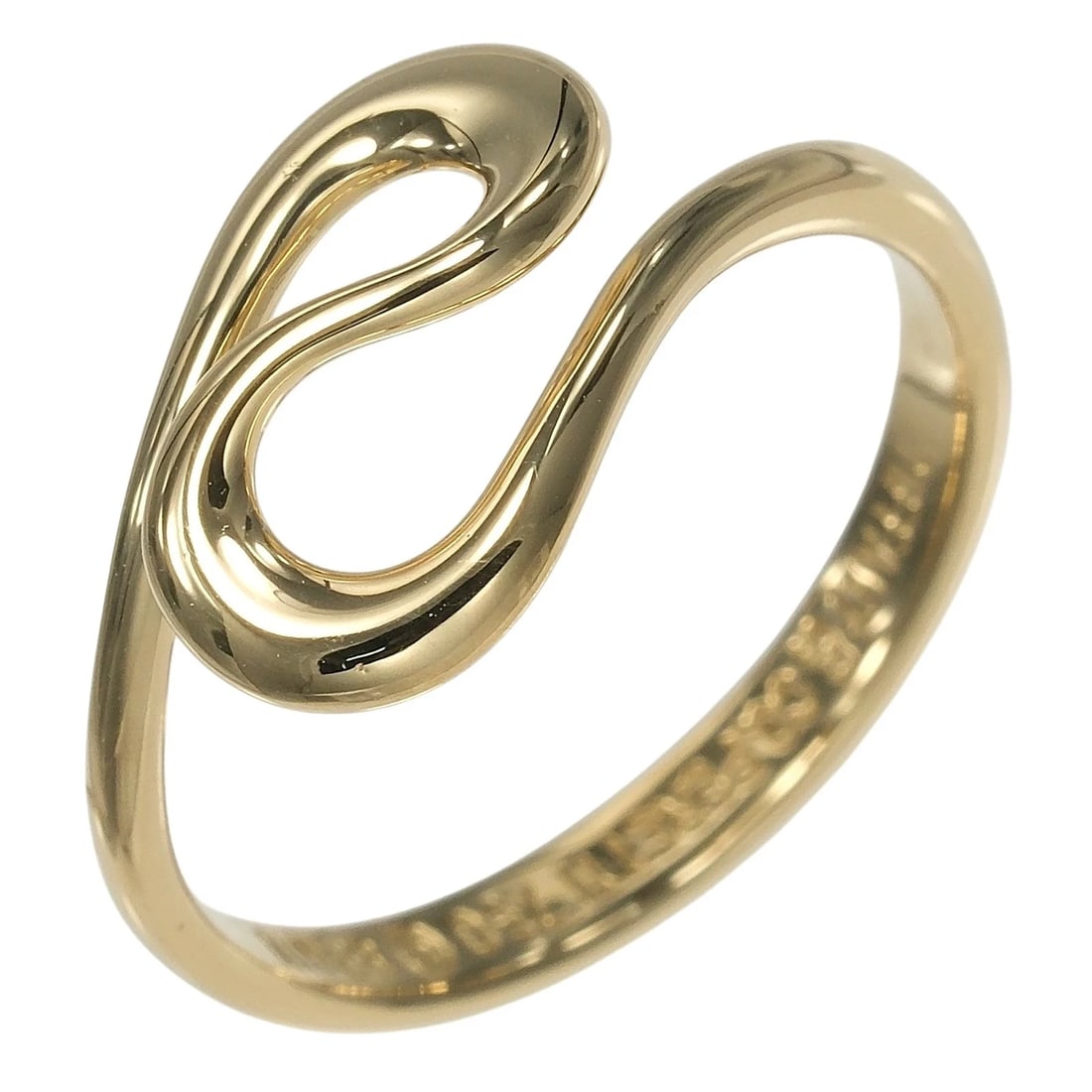 TIFFANY & CO. OPEN WAVE RING K18 YELLOW GOLD: Tiffany & Co. Open Wave Ring K18 Yellow Gold Brand: Tiffany & Co. Type/Style: Ring Material: K18 Yellow Gold, Color: Yellow Gold Size: US 5 Accessories: None Accessories Notice: When purch