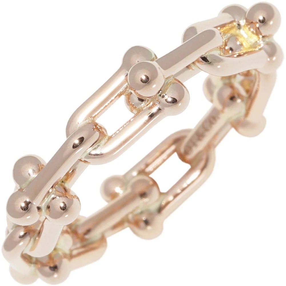 TIFFANY HARDWARE MICROLINK RING K18PG PINK GOLD: Tiffany Hardware Microlink Ring K18PG Pink Gold Brand: Tiffany & Co. Type/Style: Ring Material: 18K Pink Gold , Color: Pink Gold Size: US 5 Accessories: None Accessories Notice: When purch