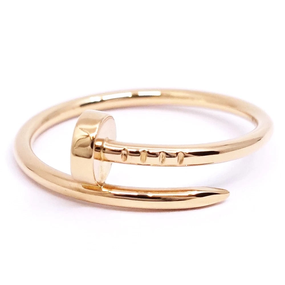 CARTIER JUSTE UN CLOU RING 18K PINK GOLD: Cartier Juste un Clou Ring 18K Pink Gold Brand: Cartier Type/Style: Ring Material: 18K Pink Gold, Color: Pink Gold Size: US 9.5 Accessories: None Accessories Notice: When purchasing pre-ow