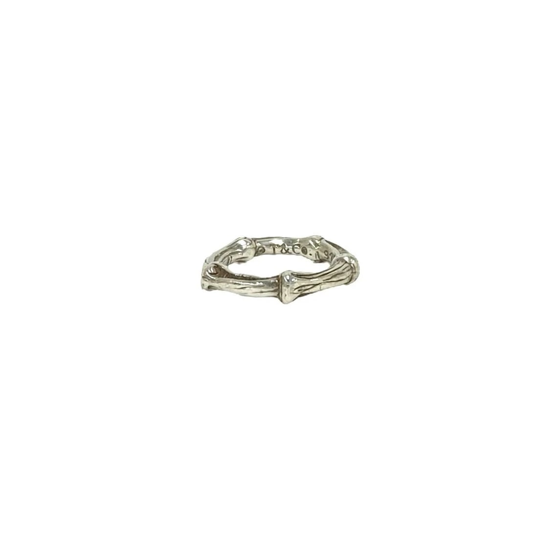 TIFFANY & CO. BAMBOO SILVER 925 RING: Tiffany & Co. Bamboo Silver 925 Ring Brand: Tiffany & Co. Type/Style: Ring Material: Silver 925, Color: silver Size: US 5 5. Accessories: None Accessories Notice: When purchasing pre-owned