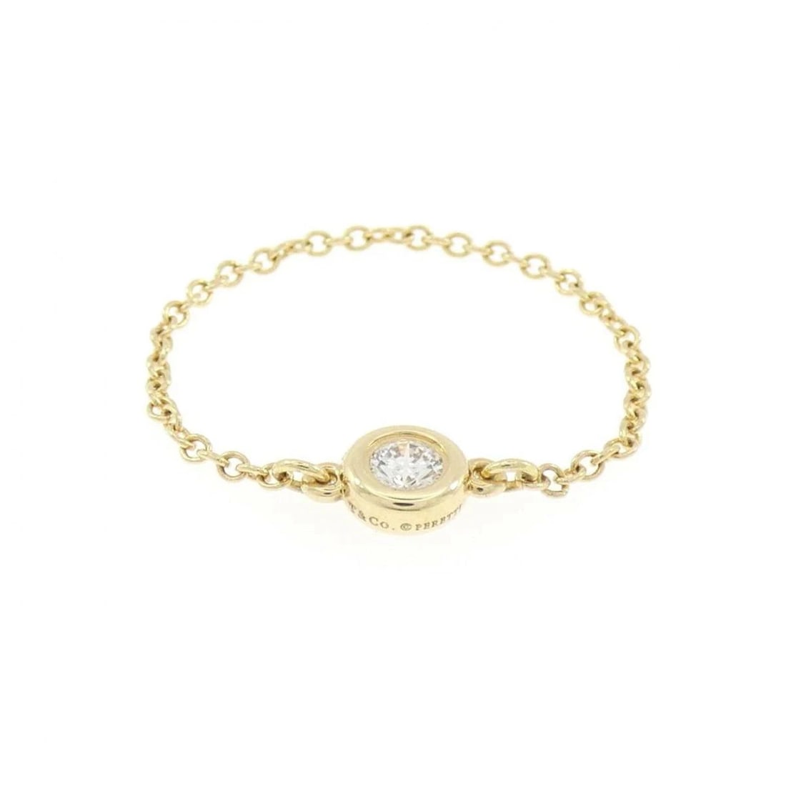 TIFFANY VISOR YARD RING 750 YELLOW GOLD: Tiffany Visor Yard Ring 750 Yellow Gold Brand: Tiffany & Co. Type/Style: Ring Material: 750 Yellow Gold, Main Stone Natural Color: Yellow Gold Size: US 6.5 Accessories: None Accessories No
