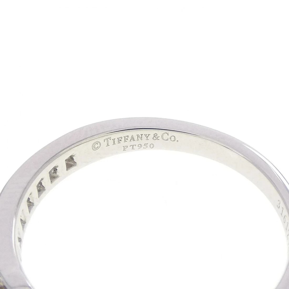 TIFFANY SOLITAIRE CHANNEL SETTING PLATINUM RING - 4