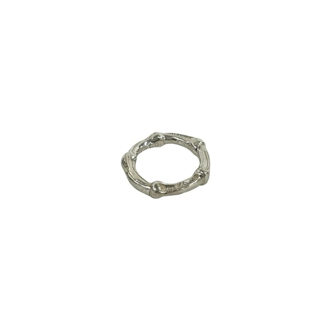 TIFFANY & CO. BAMBOO SILVER 925 RING: Tiffany & Co. Bamboo Silver 925 Ring Brand: Tiffany & Co. Type/Style: Ring Material: Silver 925, Color: Silver Size: US 5 Accessories: None Accessories Notice: When purchasing pre-owned goods, please