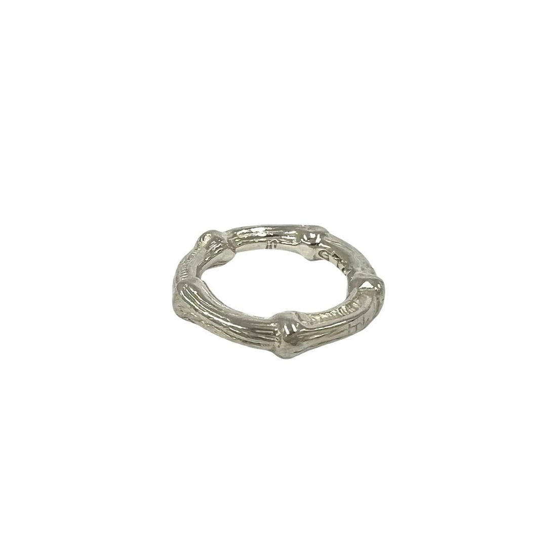 TIFFANY & CO. BAMBOO RING: Tiffany & Co. Bamboo Ring Brand: Tiffany & Co. Type/Style: Ring Material: Sterling Silver 925, Color: Silver Size: US 3 Accessories: None Accessories Notice: When purchasing pre-owned goods, please