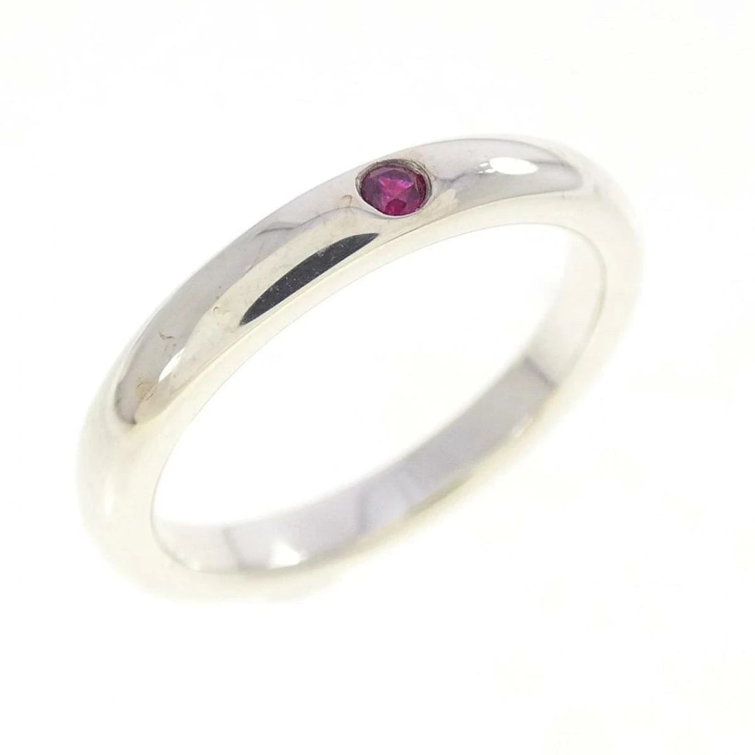 TIFFANY 925 SILVER RUBY BAND RING: Tiffany 925 Silver Ruby Band Ring Brand: Tiffany & Co. Type/Style: Ring Material: 925 Sterling Silver, Main Stone Ruby Color: Silver Size: US 5 Accessories: None Accessories Notice: When p