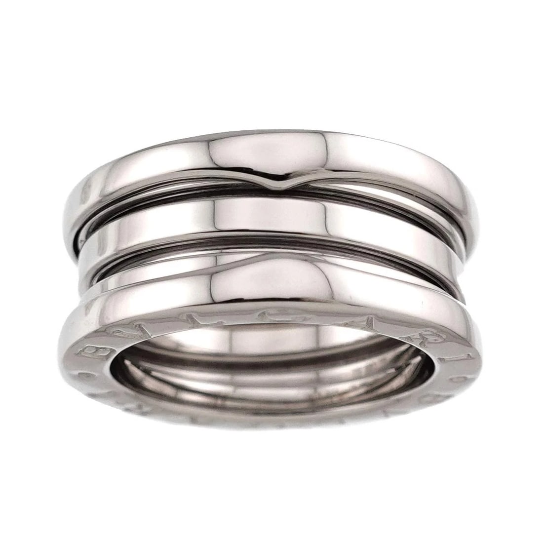 BVLGARI B.ZERO1 3 BAND RING 18K WHITE GOLD: Bvlgari B.zero1 3 Band Ring 18K White Gold Brand: Bvlgari Type/Style: Ring Material: 18K White Gold, Color: Silver Size: US 5.5 Accessories: None Accessories Notice: When purchasing pre-ow