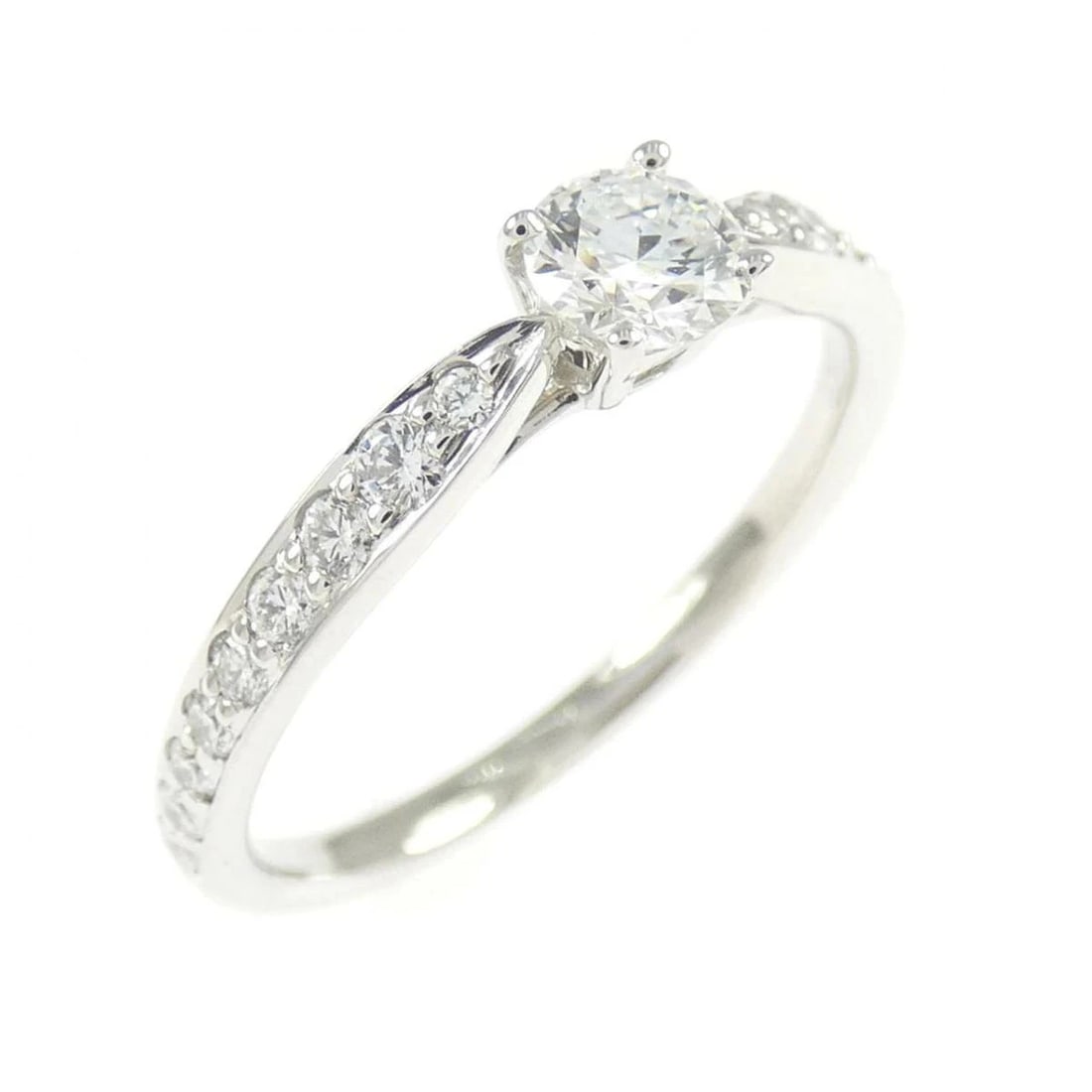 TIFFANY HARMONY PLATINUM RING: Tiffany Harmony Platinum Ring Brand: Tiffany & Co. Type/Style: Ring Material: Pt950, Main Stone Natural Color: Silver Size: US 5 Accessories: None Accessories Notice: When purchasing pre-o