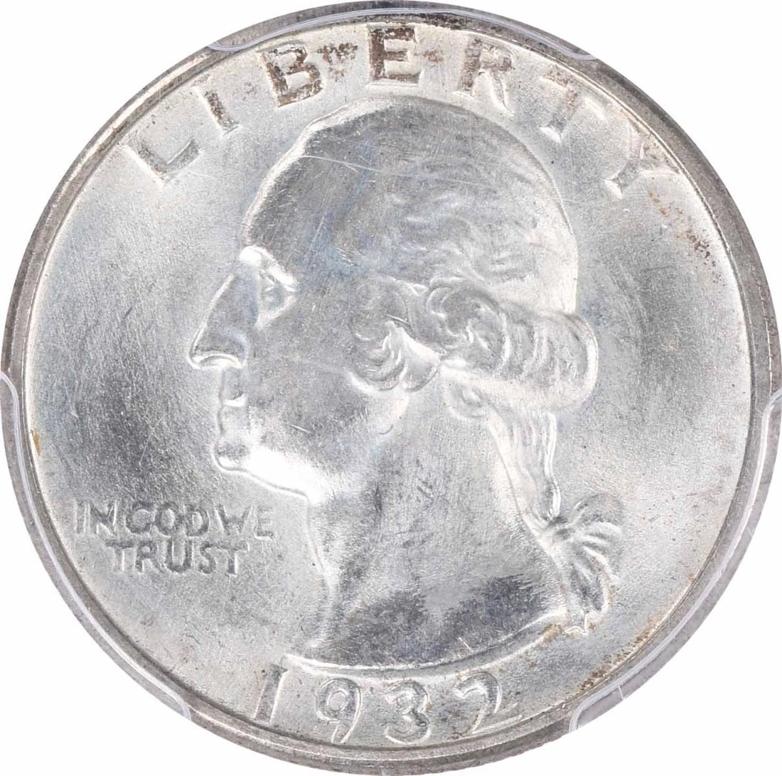 1932-D WASHINGTON SILVER QUARTER: 1932-D Washington Silver Quarter Year: 1932 Composition: 90% Silver, 10% Copper Denomination: 25C Country of Origin: United States Accessories: None Accessories Notice: When purchasing pre-owned