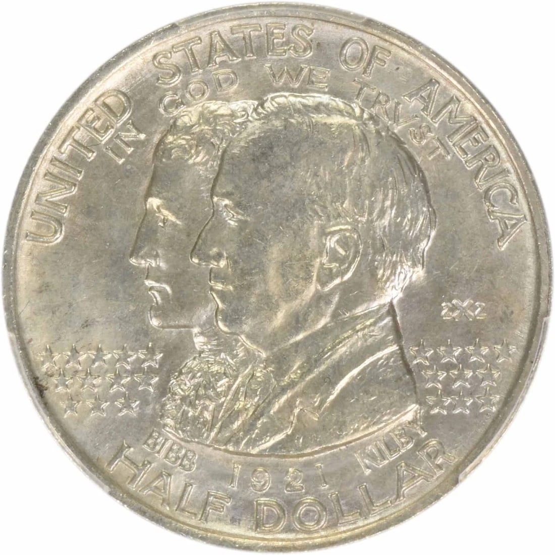 ALABAMA COMMEMORATIVE SILVER HALF DOLLAR: Alabama Commemorative Silver Half Dollar Year: 1921 Composition: 90% Silver, 10% Copper Denomination: Half Dollar Country of Origin: United States Accessories: None Accessories Notice: When
