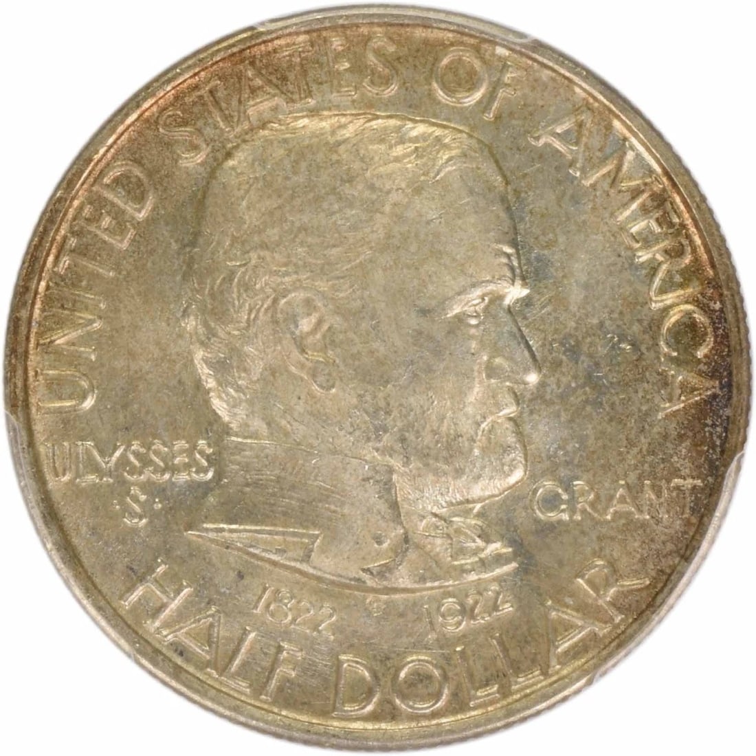 GRANT COMMEMORATIVE SILVER HALF DOLLAR: Grant Commemorative Silver Half Dollar Year: 1922 Composition: Silver Denomination: Half Dollar Country of Origin: United States Accessories: None Accessories Notice: When purchasing pre-owned goods,