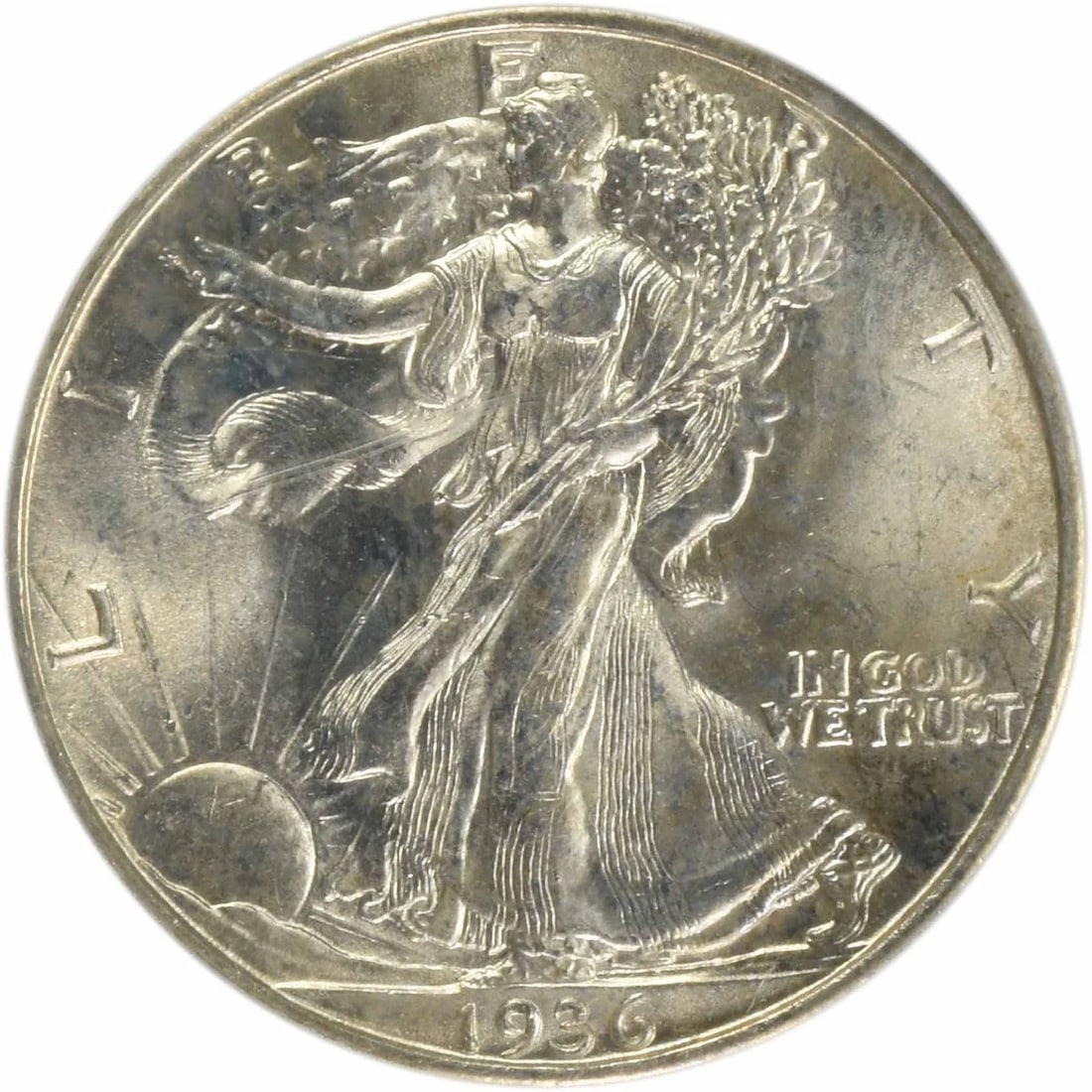 1936-S WALKING LIBERTY SILVER HALF DOLLAR: 1936-S Walking Liberty Silver Half Dollar Year: 1936 Composition: Silver Denomination: 50C Country of Origin: United States Accessories: None Accessories Notice: When purchasing pre-owned goods,
