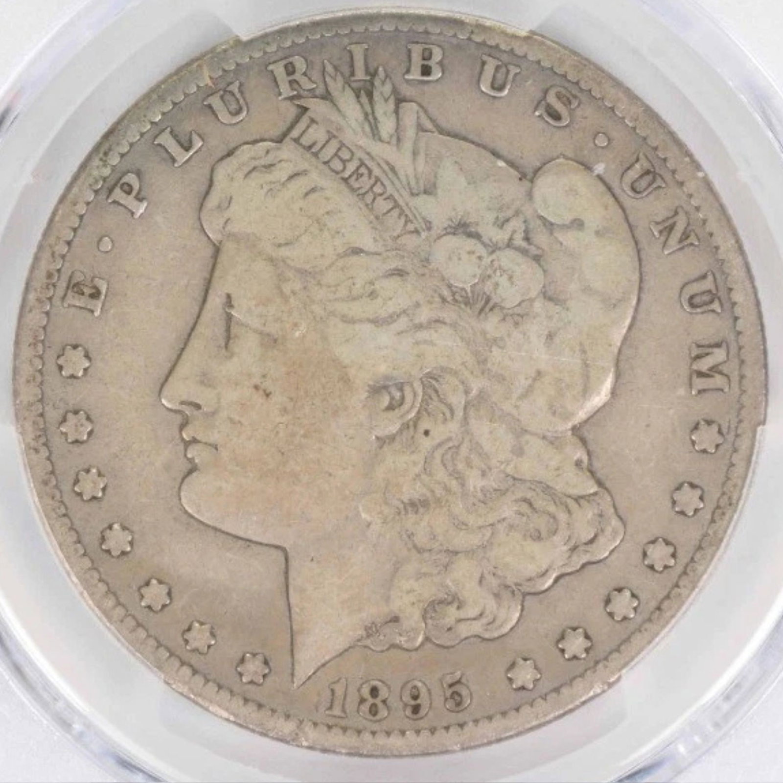 1895-S MORGAN SILVER DOLLAR: 1895-S Morgan Silver Dollar Year: 1895 Composition: 90% Silver, 10% Copper Denomination: $1 Country of Origin: United States Accessories: None Accessories Notice: When purchasing pre-owned goods, p
