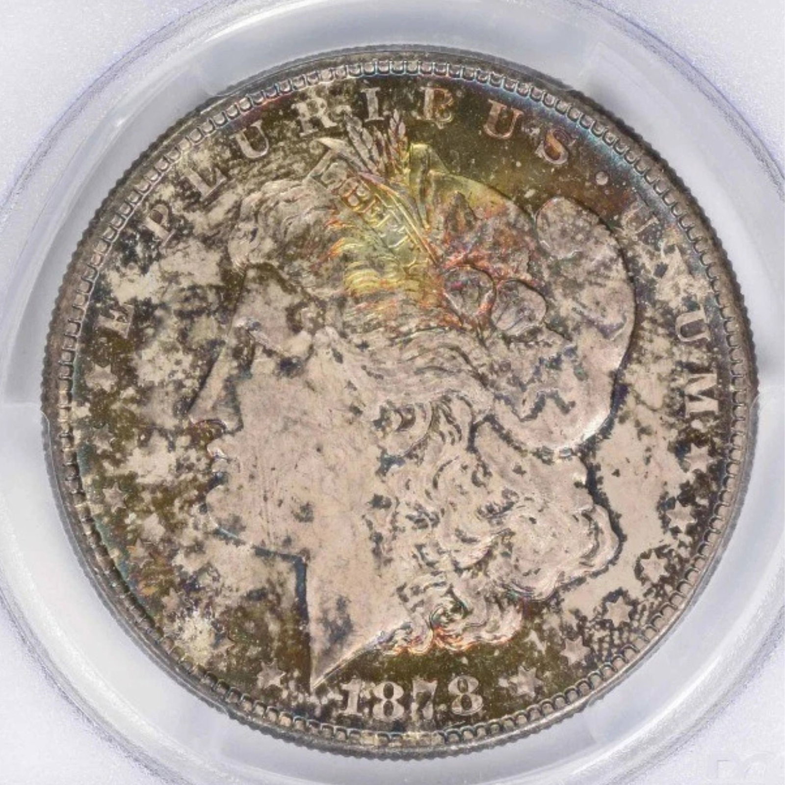 1878-S MORGAN SILVER DOLLAR: 1878-S Morgan Silver Dollar Year: 1878 Composition: 90% Silver, 10% Copper Denomination: $1 Country of Origin: United States Accessories: None Accessories Notice: When purchasing pre-owned goods,