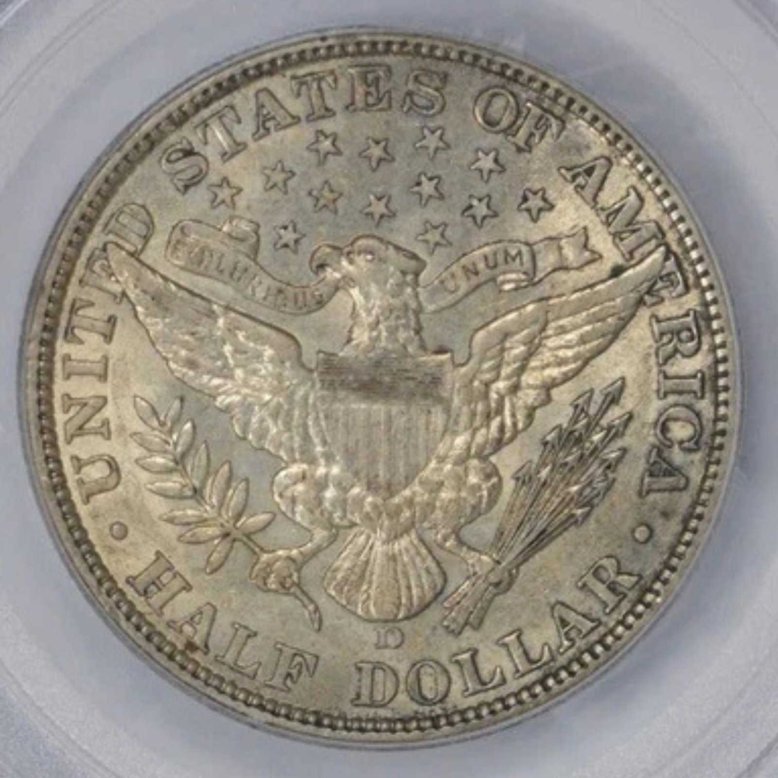 1907-D BARBER SILVER HALF DOLLAR - 2