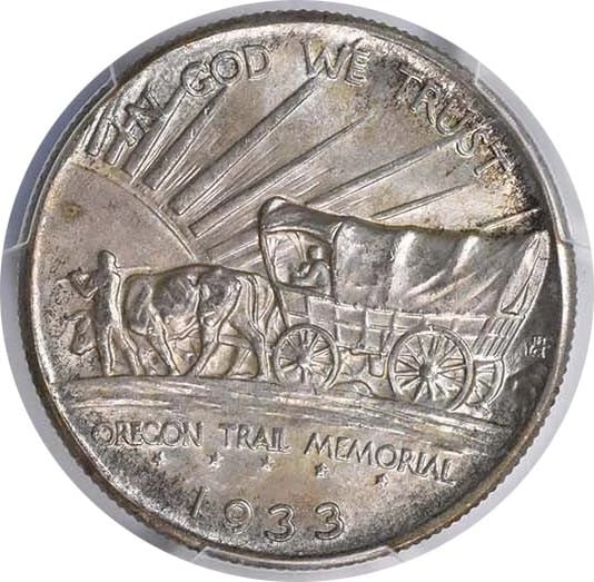 OREGON COMMEMORATIVE SILVER HALF DOLLAR - 2