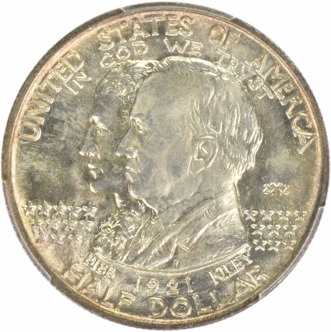 ALABAMA 2X2 COMMEMORATIVE SILVER HALF DOLLAR: Alabama 2x2 Commemorative Silver Half Dollar Year: 1921 Composition: 90% Silver, 10% Copper Denomination: Half Dollar Country of Origin: United States Accessories: None Accessories Notice: When
