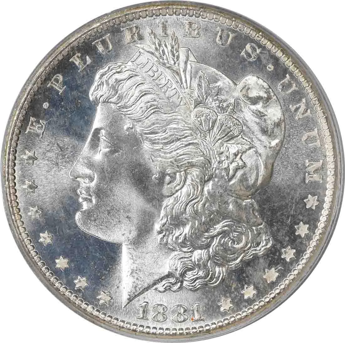 1881-S MORGAN SILVER DOLLAR: 1881-S Morgan Silver Dollar Year: 1881 Composition: Silver Denomination: $1 Country of Origin: United States Accessories: None Accessories Notice: When purchasing pre-owned goods, please refer to the