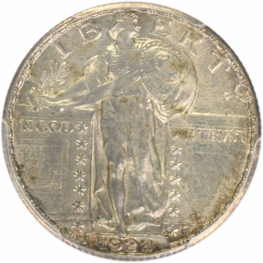 1928 STANDING LIBERTY SILVER QUARTER: 1928 Standing Liberty Silver Quarter Year: 1928 Composition: Silver Denomination: 25C Country of Origin: United States Accessories: None Accessories Notice: When purchasing pre-owned goods, please