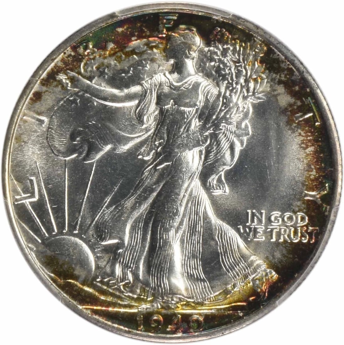 1940-S WALKING LIBERTY SILVER HALF DOLLAR: 1940-S Walking Liberty Silver Half Dollar Year: 1940 Composition: Silver Denomination: 50C Country of Origin: United States Accessories: None Accessories Notice: When purchasing pre-owned goods,