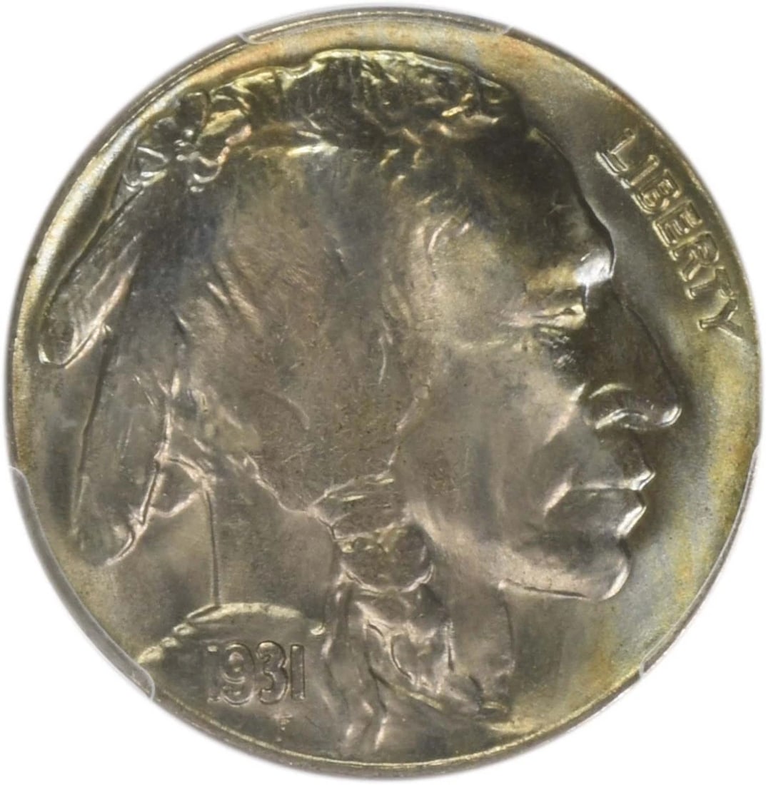 1931-S BUFFALO NICKEL: 1931-S Buffalo Nickel Year: 1931 Composition: 75% Copper, 25% Nickel Denomination: 5C Country of Origin: United States Accessories: None Accessories Notice: When purchasing pre-owned goods, please