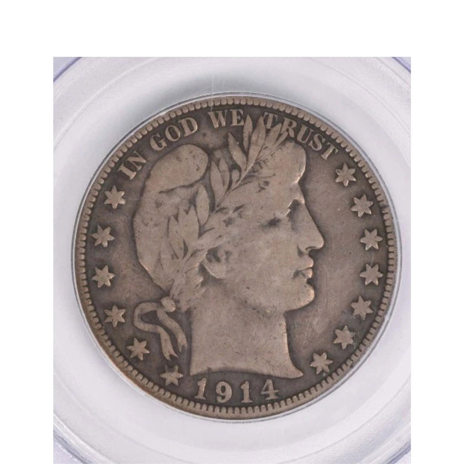 1914 BARBER SILVER HALF DOLLAR - 2
