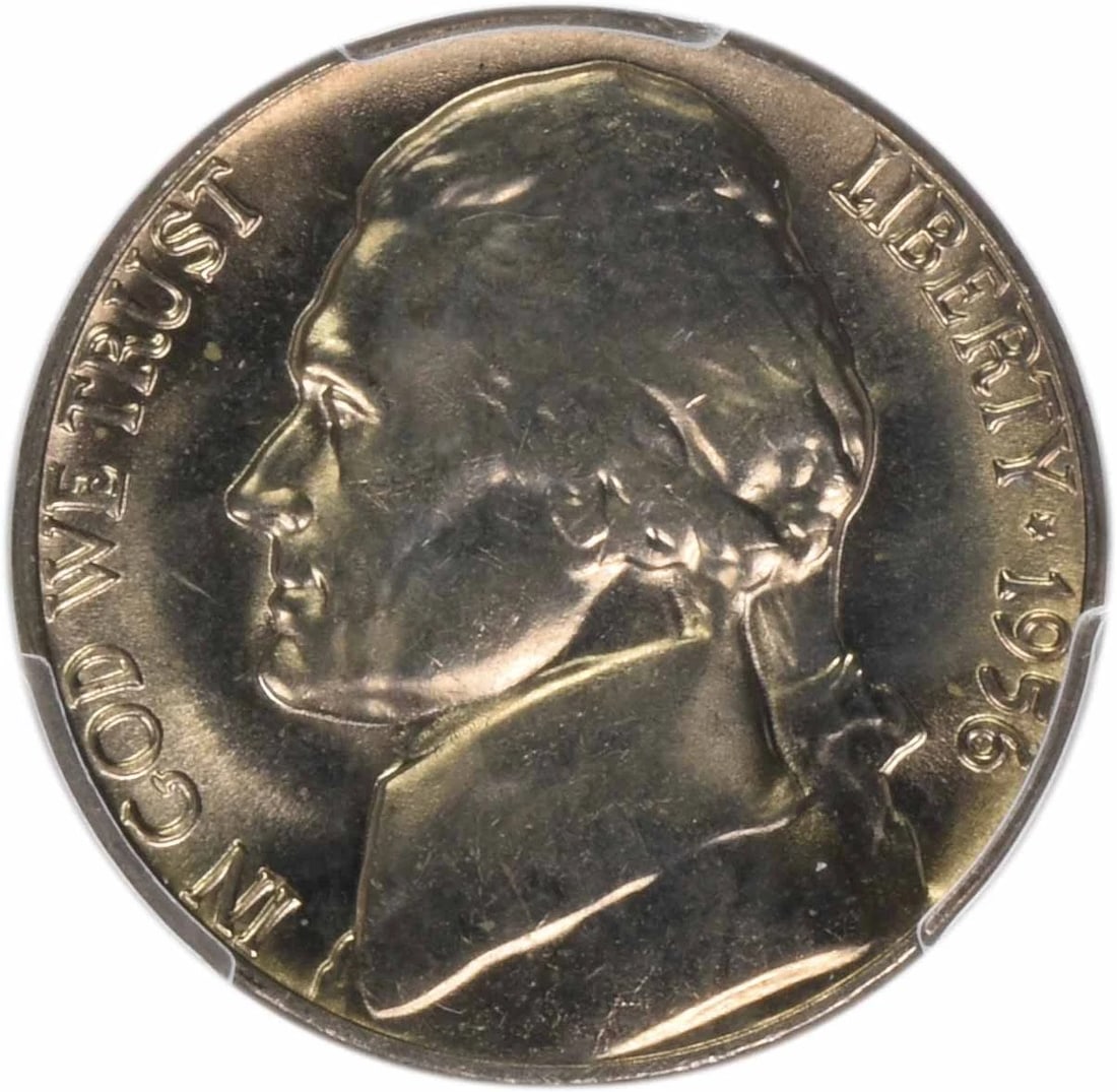 1956 JEFFERSON NICKEL QDR: 1956 Jefferson Nickel QDR Year: 1956 Composition: 75% Copper, 25% Nickel Denomination: 5C Country of Origin: United States Accessories: None Accessories Notice: When purchasing pre-owned goods,