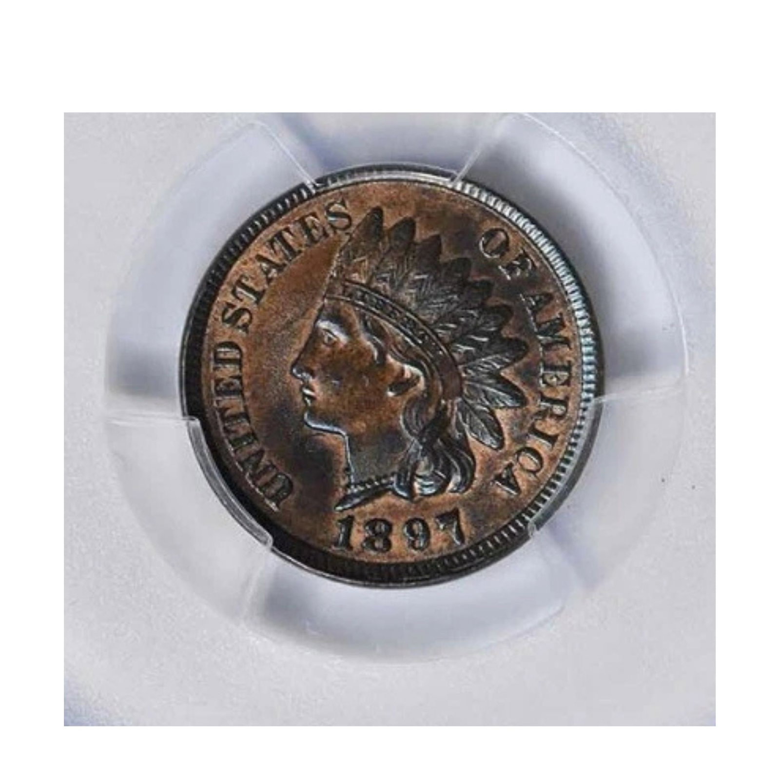 1897 INDIAN CENT: 1897 Indian Cent Year: 1897 Composition: Copper Denomination: Small Cent Country of Origin: United States Accessories: None Accessories Notice: When purchasing pre-owned goods, please refer to the