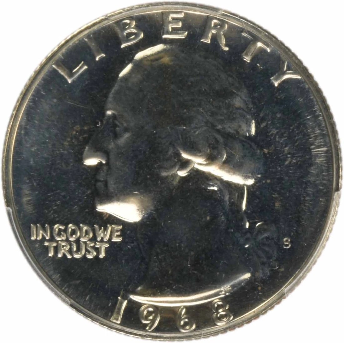 1968-S WASHINGTON SILVER QUARTER: 1968-S Washington Silver Quarter Year: 1968 Composition: 90% Silver, 10% Copper Denomination: 25C Country of Origin: United States Accessories: None Accessories Notice: When purchasing pre-owned