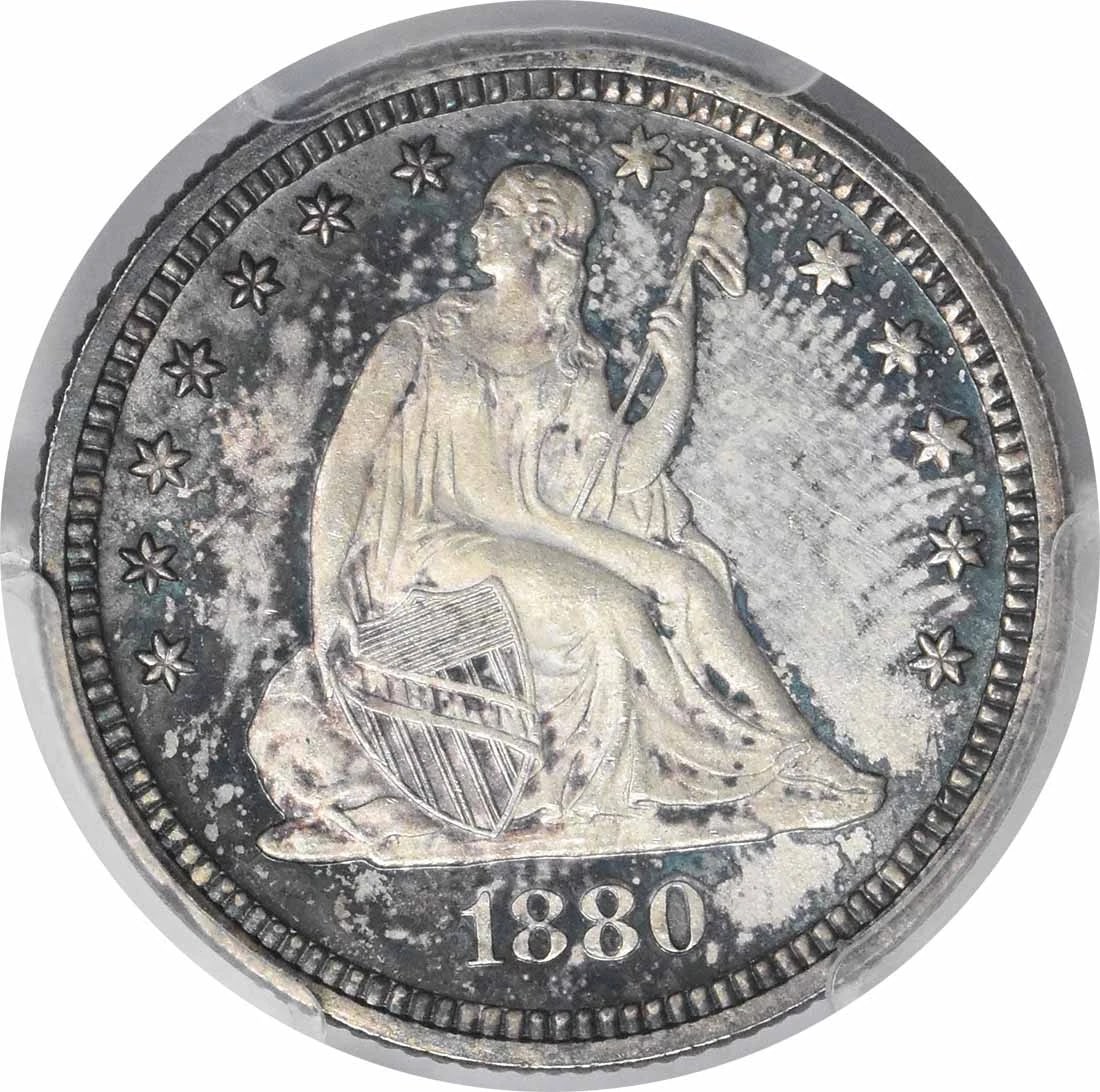 1880 LIBERTY SEATED SILVER QUARTER: 1880 Liberty Seated Silver Quarter Year: 1880 Composition: Silver Denomination: 25C Country of Origin: United States Accessories: None Accessories Notice: When purchasing pre-owned goods, please