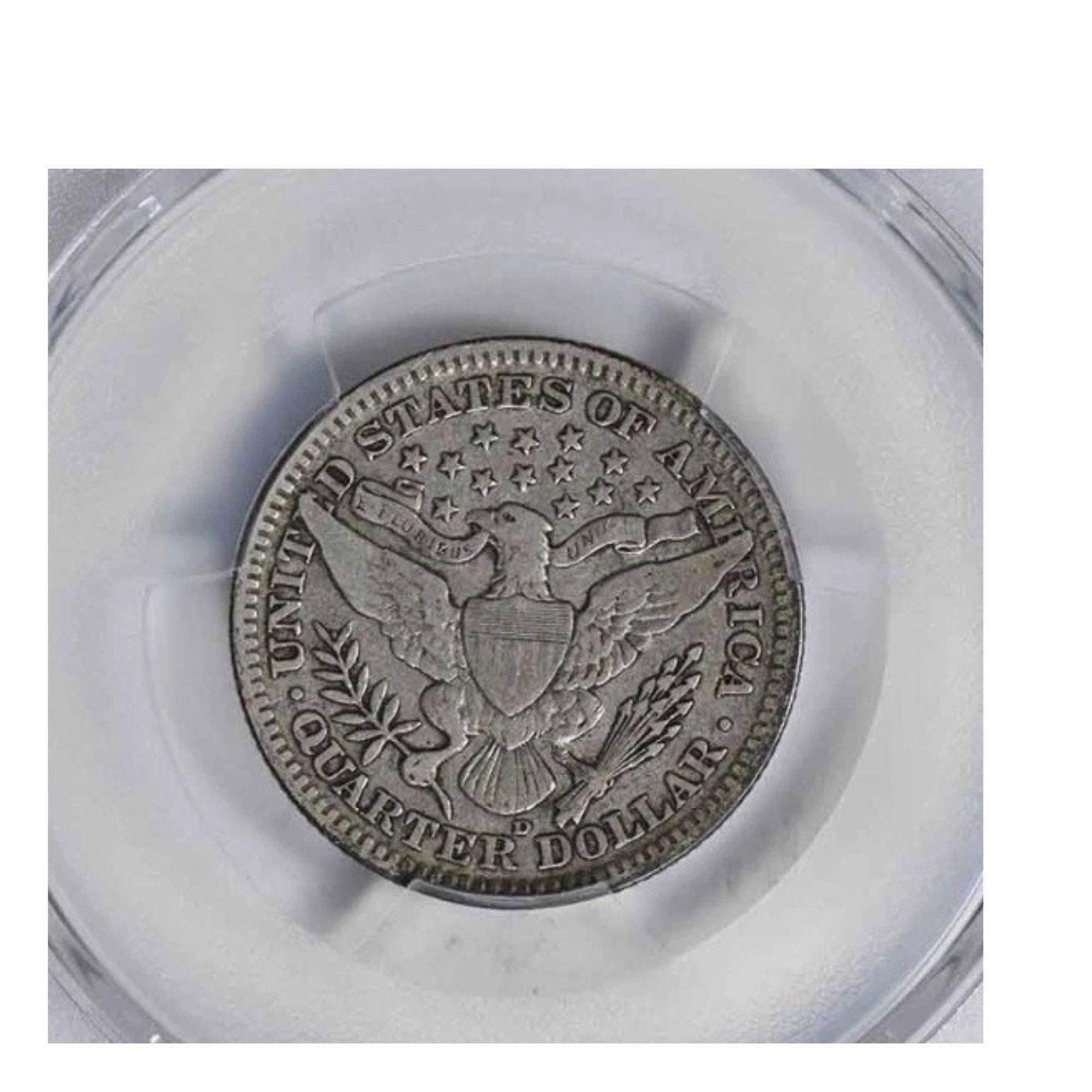 1911-D BARBER SILVER QUARTER: 1911-D Barber Silver Quarter Year: 1911 Composition: 90% Silver, 10% Copper Denomination: 25C Country of Origin: United States Accessories: None Accessories Notice: When purchasing pre-owned goods,