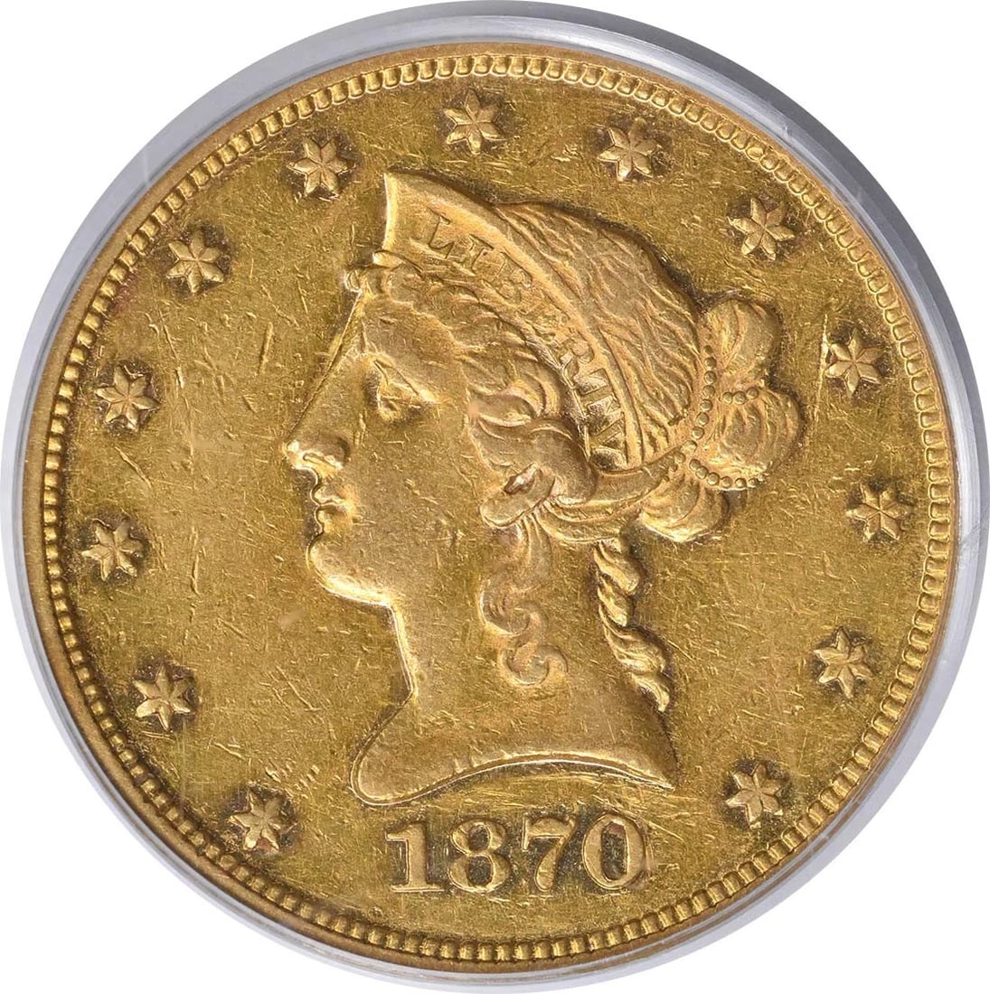 1870 $10 GOLD LIBERTY HEAD (1 of 2)